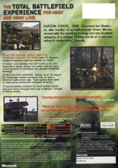 Tom Clancy's - Ghost Recon (USA)